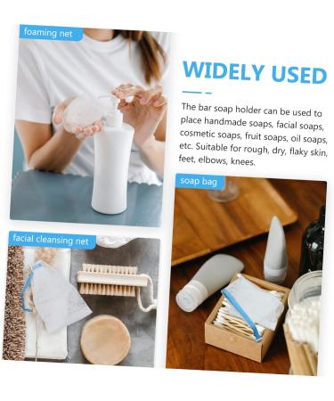 Baluue 8pcs Soap Mesh Bag Cleansing Foaming Net Face Cleansing Shower Soap Saver Soap Bag Fabric Sky-blue - Buy Online on GoSupps.com