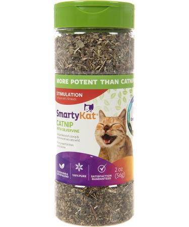 SmartyKat Catnip & Silvervine Blend Shaker Canister - 2oz | For Cats & Kittens - Buy Online on GoSupps.com
