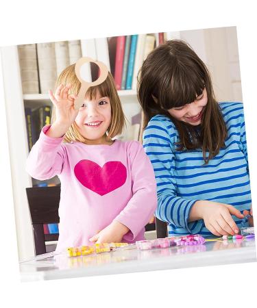 EXCEART Small Wooden Mirror Ornament Crafts - Kids Educational DIY Toy 10pcs Light Brown - Buy Online on GoSupps.com