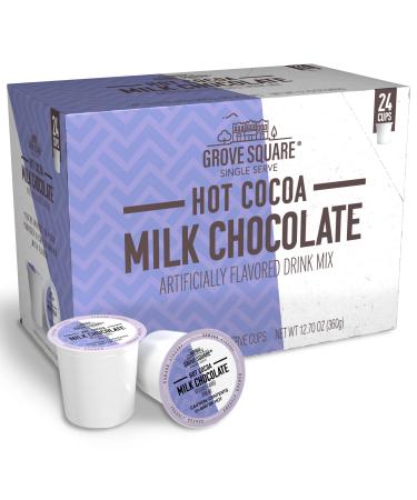 Grove Square Hot Cocoa Pods, Milk Chocolate, Single Serve (Pack of 24) (Packaging May Vary) Milk Chocolate 24 Pack