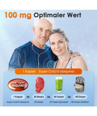 Vikpro Kaneka Ubiquinol Coenzyme Q10 100 mg - High-Quality Q10 Capsules | Natural Yeast Fermentation 60 Pieces Lab Tested 2-Month Supply - Buy Online on GoSupps.com