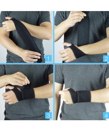 ITODA Adjustable Wrist Brace - Breathable Compression Strap for Sports | Unisex Non-Slip Support Sleeve - Black - Buy Online on GoSupps.com