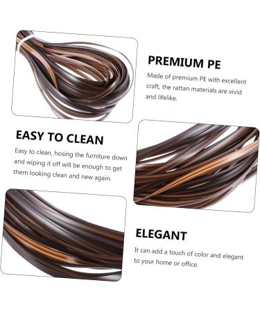 Yardenfun Pe Flat Rattan Plastic Baskets Rattan Furniture Repair Material Rattan Furniture Weaving Material or Brown 1X6000CM - Buy Online on GoSupps.com