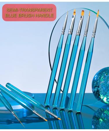 KINGMAS 8Pcs Nail Art Brushes Set for Gel Polish Manicure - Salon Quality Nail Liner Drawing Pens for DIY at Home - Buy Online on GoSupps.com