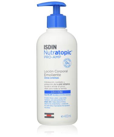ISDIN Nutratopic Pro-AMP moisturising lotion for atopic skin (400ml) | Moisturises and soothes atopic skin