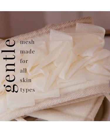 Shower Rose Flowers Bath Loofah Sponge Balls & Exfoliating Glove Set for Skin Care - Men Women Self Care - Buy Online on GoSupps.com