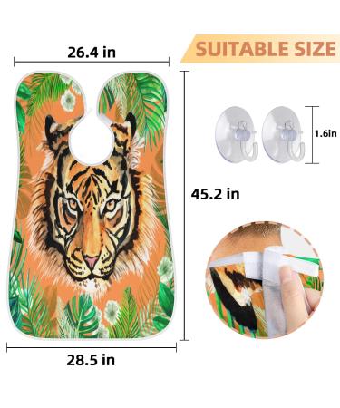 Shop Print Tiger Strip Beard Bib | Waterproof Hair Catcher for Men | Shaving Grooming Cloth with Suction Cups - International Shipping Available - Buy Online on GoSupps.com