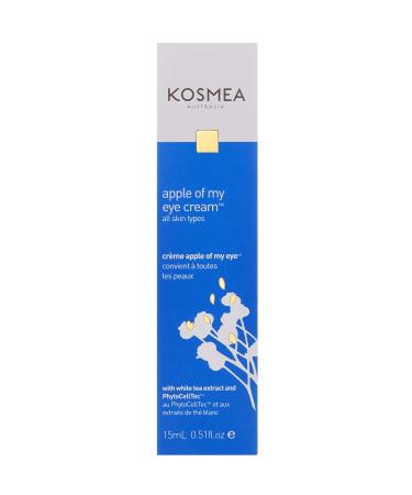 Kosmea Apple Of My Eye - Advanced Complex Eye Cream   Certified Organic With Anti-Aging Benefits   Reduce Puffiness  Bags & Dark Circles - 0.5 fl oz