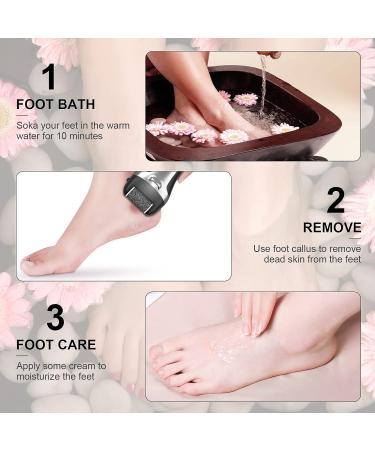 Rechargeable Electric Foot File Callus Remover Kit - 4 Roller Heads, LCD Display, 2 Speeds - Wet & Dry Pedicure Tool for Hard Skin, Cracked Heels, Dead Skin - Callus Shaver Included - Buy Online on GoSupps.com