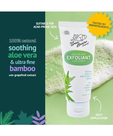 Green Beaver Aloe Exfoliant | Natural Facial Scrub with Aloe Vera & Bamboo for Sensitive Skin - Buy Online on GoSupps.com
