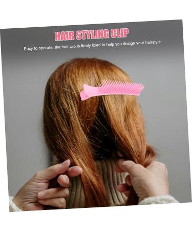 FRCOLOR Hair Salon Clip Salon Clips Nonslip Hair Clips Hair Styling Tools Haircut Clips Styling Hair Clips Hairdressing Hairpin Parting Comb Clips Grip Clips for Hair Sectioning Bill Clips 14.20X3.00X2.30CM Pink - Buy Online on GoSupps.com