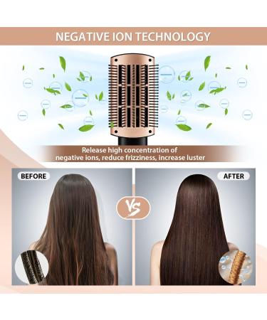 Nicebay 4-in-1 Hot Air Brush: Hair Dryer, Straightener, Curler, Volumizer - Ceramic Coating, 3 Temp Settings - Detachable Design for Travel Salon - Buy Online on GoSupps.com