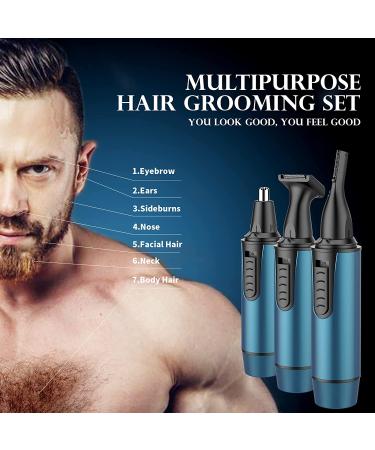 3-in-1 USB Rechargeable Nose Hair Trimmer for Men and Women - Waterproof & Painless - Buy Online on GoSupps.com