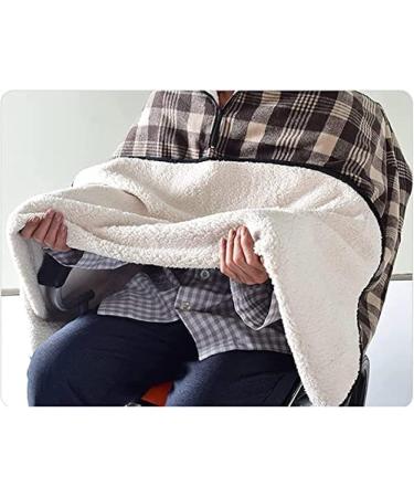 Adult Fleece Wheelchair Cape with Hood Wheelchair Clothing Winter Poncho Cape Coat for Women and Men Wheelchair Warm Cover Blanket - Buy Online on GoSupps.com
