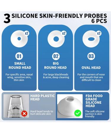 ALLBIZ Newest Blackhead Remover Pore Vacuum Upgraded Pore Cleaner with Visible Magnifying Glass Comedone Whitehead Remover Tool Set 3 Modes 6 Probes - Buy Online on GoSupps.com