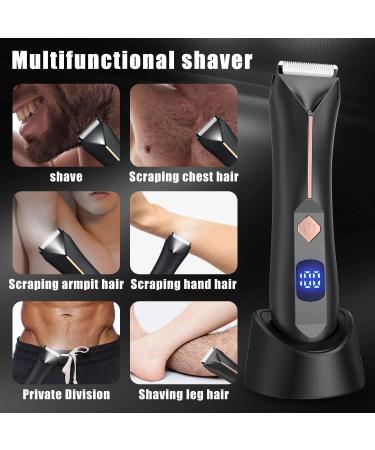 Buy Electric Body Hair Trimmer - LED Display USB Charging Waterproof with 4 Length Combs - Buy Online on GoSupps.com