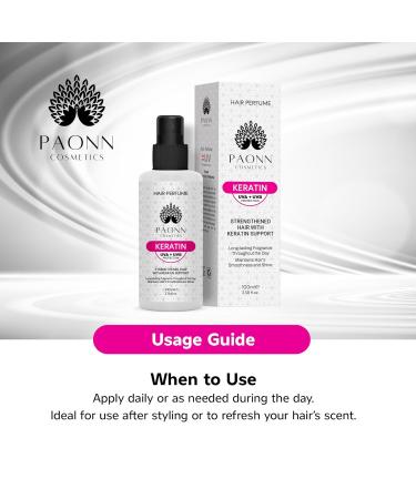 Keratin Hair Perfume Keratin-Enriched Mist UVA & UVB Protection Fragrance Long-Lasting Scent Hair Care Smoothness & Shine - Buy Online on GoSupps.com