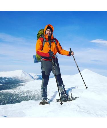 WOLF ARMOR Lightweight Terrain Snowshoes with Trekking Poles - Fully Adjustable Bindings - Includes Carrying Tote Bag - Easy to Wear - Available in Sizes 21-30 - Ideal for Men, Women, and Youth (180-250lbs) - Buy Online on GoSupps.com