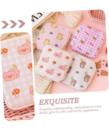 16 pcs Cartoon Tampon Storage Purse - Teen Period Menstrual Lipstick Holder with Zipper - Cute & Wear-Resistant Nursing Bag - Buy Online on GoSupps.com