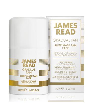 JAMES READ Sleep Mask Overnight Gradual Tan Gel for the Face Light to Medium Tone 50 ml