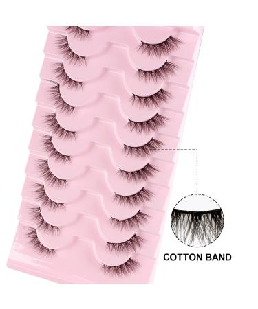 Parrarri Half Eyelashes - 10 Pairs Cat Eye 3D Reusable Fake Lashes | Premium Quality Artificial Eyelashes H-16 - Buy Online on GoSupps.com