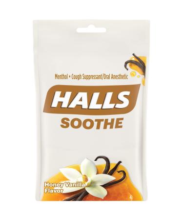 HALLS Soothe Honey Vanilla Flavor Cough Drops 1 Bag (30 Total Drops)