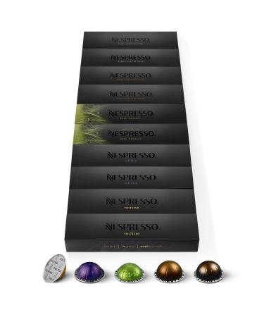 Nespresso Nespresso Vertuo - Espresso & Double Espresso Bundle 100 Coffee Capsules - 20x Voltesso Altissio Peru Organic Light Dark
