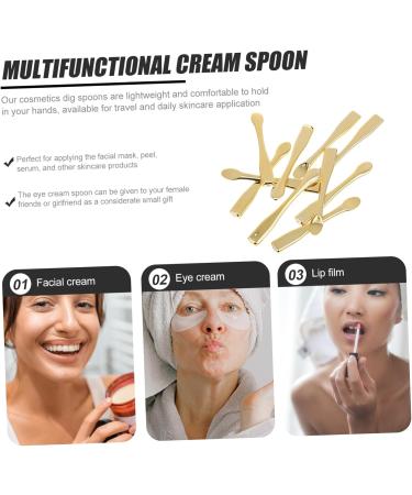 Healeved 20 Pcs Mask Spoon Beauty Spoon Face Cream Pick Spoon Makeup Gadgets Cosmetic Spoons Airbrush Abs 6X1X0.3CMx2pcs Goldenx2pcs - Buy Online on GoSupps.com