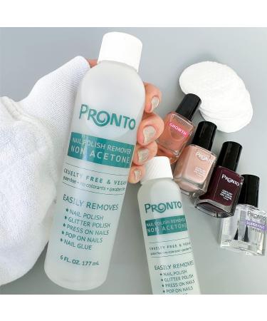 Pronto Non Acetone Nail Polish Remover - Fast Effect Non Drying Formula - 6 Fl Oz (Pack of 1) - Buy Online on GoSupps.com