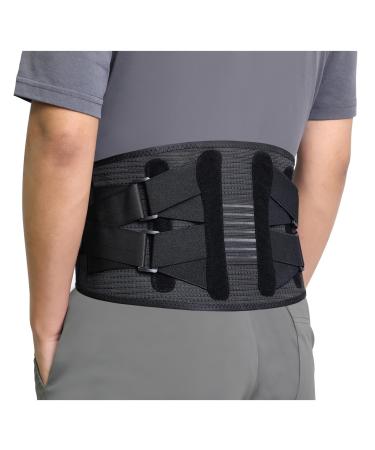 Back Brace For Lower Back Pain With 4 Metal Supports Four Elastic Bands Breathable & Strong Support Effectively Relieve Your Pain Suitable For Herniated Disc Sciatica Scoliosis (XXL) XX-Large