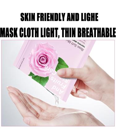 EHIOG Hydrating Face Masks Skincare Rose Mask Sheet Hydrating Soothing Moisturizing Revitalizing Facial Mask Sheet Skincare Hydrating & Nourishing face masks Improves Skin Face Care(25g) - Buy Online on GoSupps.com