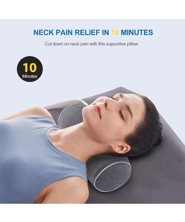 Odifit Cervical Pillow for Pain Relief | Memory Foam Neck Stretcher with Pillowcase | Neck Support Traction Relaxer for Muscle Tension & Spine Alignment - Grey - Buy Online on GoSupps.com