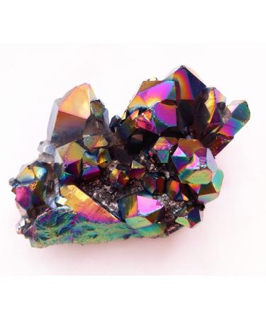 Natural Crystal Rough 110g Natural Metal Colour Aura Angel Crystal Cluster Titanium Coating Quartz Angel Cluster