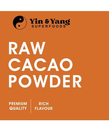 Yin & Yang Superfoods Cacao Powder 1kg: Pure Raw 100% Natural Premium Quality - High Fibre & Protein | GMO & Palm Oil Free - Ethically Sourced - Buy Online on GoSupps.com