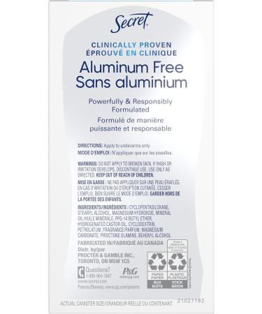 Secret Clinically Proven Aluminum Free Deodorant for Women Powder Cotton 39g Fresh 39 g (Pack of 1) - Buy Online on GoSupps.com