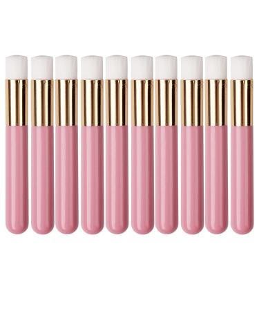 10 pieces nose cleaning brush eyelash cleaning brush remote eyelash cleaning brush with soft brushes for facial cleaning (pink)