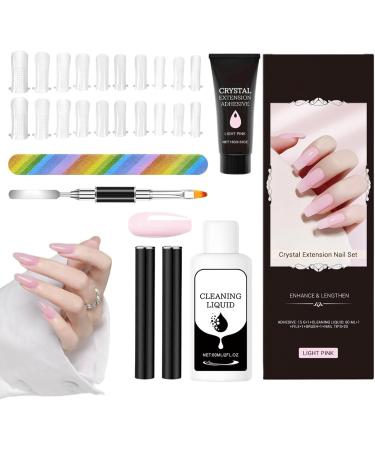 Poly Extension Gel Nail Kit- Basic Pooly Gel Nal Art Tool | Manicure Crystal Powder Nail Extension | Poly Nail Extension Gel Tools | Nail Decoration Tool For Business Trip Beauty Salon Home Travel Light Pink Refer to description - Buy Online on GoSupps.com
