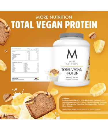 Buy MORE NUTRITION Total Vegan Protein - Banana Bread Flavor - 600g | High Protein Plant-Based Supplement for Fitness and Health - Buy Online on GoSupps.com