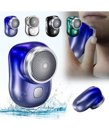 Mini Electric Shaver Cordless Electric Shaver Mini Electric Shaver for Home Car Travel Wet and Dry USB Mini Shaver (Blue's)