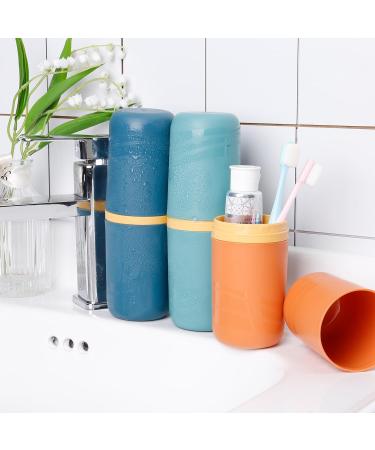 Ruggito Travel Toothbrush Case - 3-Piece Portable Cover & Cleaning Cups for Camping & Home - Buy Online on GoSupps.com