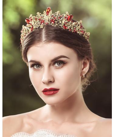 Jovono Wedding Crowns and Tiaras Princess Crystal Party Hair Accessories for Women