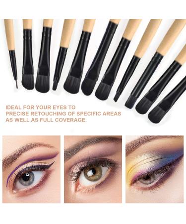 Professional 32pcs Makeup Brush Set - Premium Cosmetic Brushes for Eyes Lips & Face - Natural Wood Handle & Nylon Pocket - Perfect for Flawless Application - Buy Online on GoSupps.com
