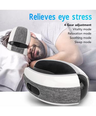 Bluetooth Eye Massager - Portable Foldable Heated Eye Mask for Eye Care Reduces Dark Circles & Dry Eyes - Buy Online on GoSupps.com