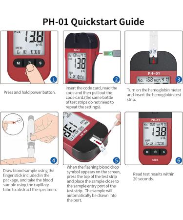 Buy Blood Hemoglobin Test Kit 25 Accurate Test Strips for Fast Home Use | International Shipping Available - Buy Online on GoSupps.com
