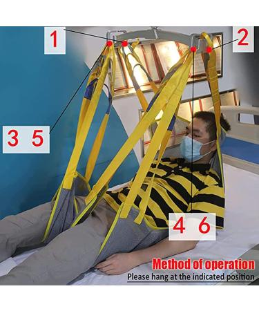Transfer Nursing Sling Four Point Support Shower Sling Toileting Lift Sling for Elderly Universal Full Body Mesh Lift Sling Full Body Lift Toileting Sling Large - Buy Online on GoSupps.com