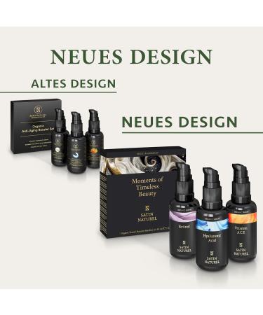 Beauty Set: Hyaluron Vitamin C & Retinol Serum (3x30ml) - Anti-Aging Anti-Acne & Moisturizing Vegan Skincare - Perfect Wellness Gifts & Cosmetics for Women - Buy Online on GoSupps.com