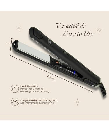 Buy Titanium Flat Iron Hair Straightener & Curler 2 in 1 | Professional Frizz Control Tool for All Hair Types | Perfect Holiday Gifts for Women - Buy Online on GoSupps.com