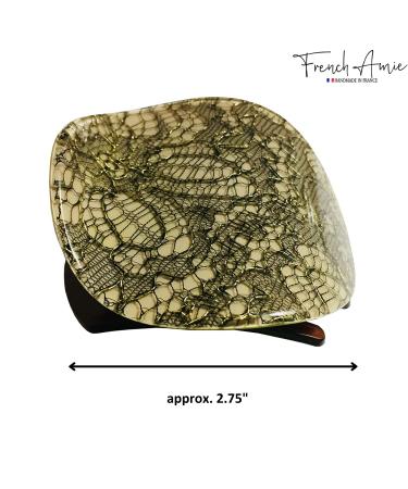 French Amie Onde Beige Net Handmade Celluloid Hair Claw Clamp - Buy Online on GoSupps.com