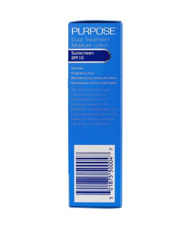 PURPOSE Dual Treatment Moisturizer SPF 10 4 oz (Pack of 2) - Buy Online on GoSupps.com