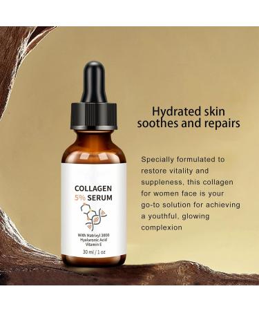 5% Collagen Serum Anti Aging Serum for Women with Collagen and Matrixyl 3000 Skin Tightening Helps Lift Plump & Firm Sagging Skin for Face 1 Fl Oz - Buy Online on GoSupps.com